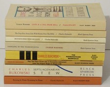 LOT OF 8 CHARLES BUKOWSKI BLACK SPARROW POETR...