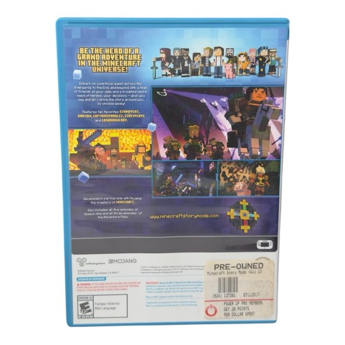 Nintendo Wii U Minecraft Story Mode: The Complete Adventure Tested Working - Picture 2 of 3