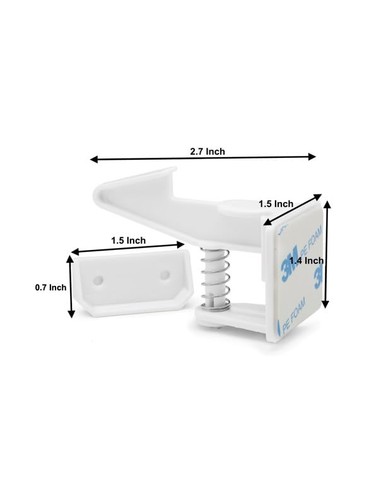 12 Pack Cabinet Locks Child Safety | Baby Safety Cabinet Locks NO Drilling 3M - Foto 6 di 6