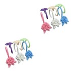 2 Pack Curtain Hooks Plastic with Clips Cartoon Shower Bathroom for