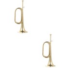 2pcs Bugle Trumpet Copper Bugle Trumpet Beginner Trumpet for Military
