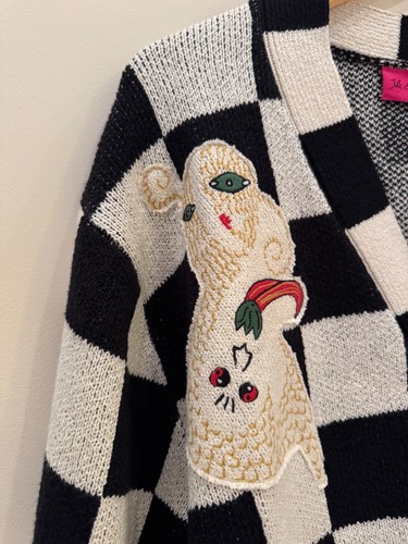 The Elder Statesman Nora Lite Creatures Cardigan Brand New Size XL MSRP $1,450 - Picture 3 of 8