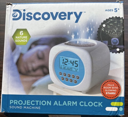 Projection Alarm Clock -6 Nature Sounds -Fills Room With Glowing Stars - Picture 1 of 7