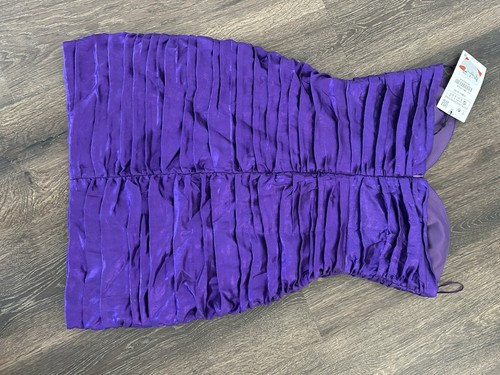 Womens Zara Purple Mini Ruched Scrunched Size S SORORITY Vacation Bodycon Party - Picture 10 of 10