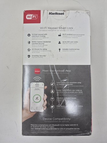 Kwikset Halo Wi-Fi Smart Lock, Keyless Entry Door Deadbolt, Venetian Bronze - Picture 4 of 6