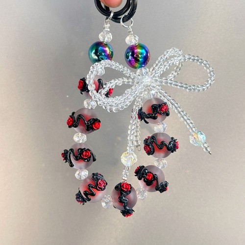 Bowknot Mobile Phone Strap Rose Phone Lanyard Fashion Phone Charm Rope - Photo 3 sur 15