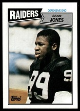 1987 Topps Sean Jones Rookie Los Angeles Raiders #222