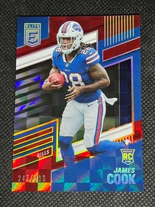 James Cook 2022 Elite Red Rookie 242/399 #116 Buffalo Bills