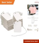 500pcs White Price Tags with String 1.8x1in Clothing Jewelry Store Supplies