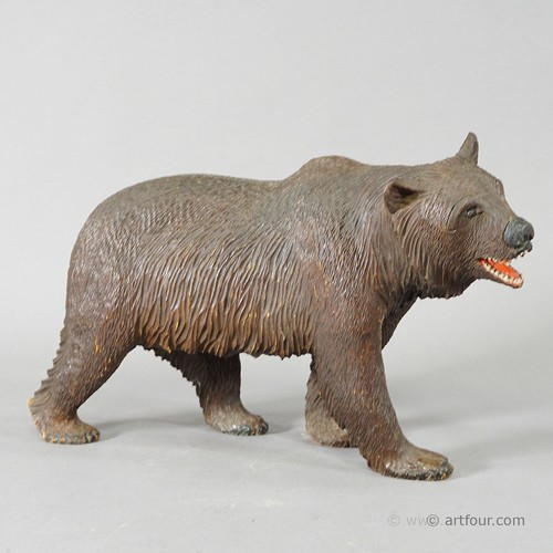 Large Wooden Strolling Bear Handcarved in Brienz ca. 1930 - 第 2/7 張圖片