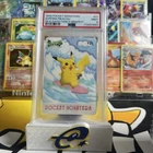 1998 POCKET MONSTERS SEALDASS FANCY GRAFFITI #01 SURFING PIKACHU PSA 9
