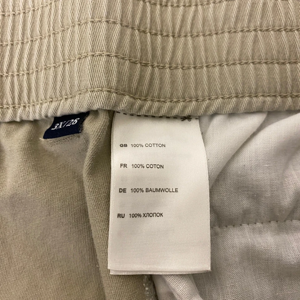 Harbor Bay мужской размер 3XL / 28 желтовато-коричневый хлопок смесь эластичный пояс укороченный брюки * недостаток - Изображение 4 из 4