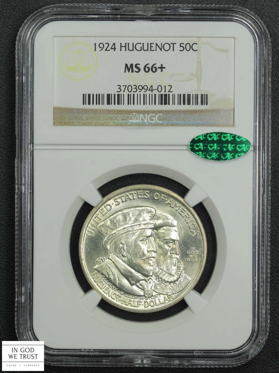 『NGC MS64』ユグノー教徒300周年記念ハーフダラー銀貨（1924年） NGC MS64』ユグノー教徒300周年記念ハーフダラー銀貨（1924年） 【公式
