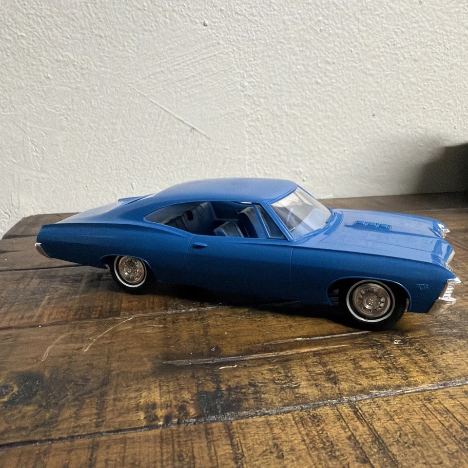 Винтажный 1967 Chevrolet Impala SS 427 трение промо автомобиль 1:25 AMT синий - Изображение 4 из 4