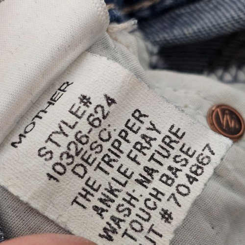 Mother Jeans Womens 25 Tripper Ankle Fray High Rise Stretch Denim Crop USA 25x25 - Picture 15 of 16