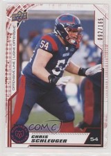 2020 Upper Deck CFL Red 92/165 Chris Schleuger #68 o1h