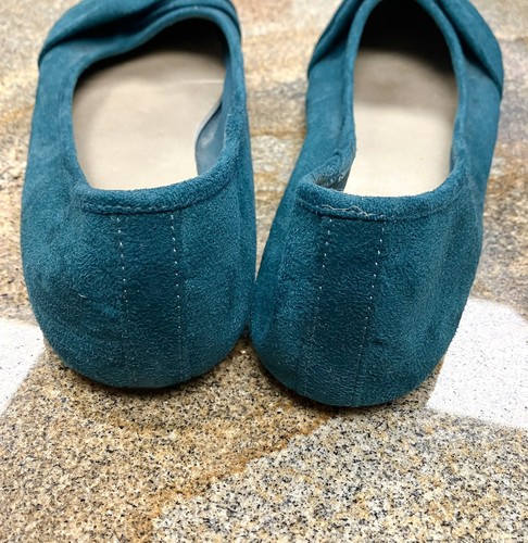 American Eagle Shoes Womens 7.5 W Ballet Flats Slip On Green Fabric Comfort - Picture 4 of 6