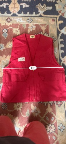 Ideal Talon Hunting Game Vest Red Full Zip 1950’s Vintage Medium - Picture 5 of 14