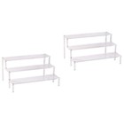 2 stücke acryl 3-layer lagerständer abgestufte shelf site stehen desktop