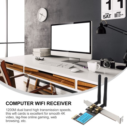 PCI-E 1200M Wireless Network Cards Desktop Computer Receiver Signal Adapter - 第 8/12 張圖片