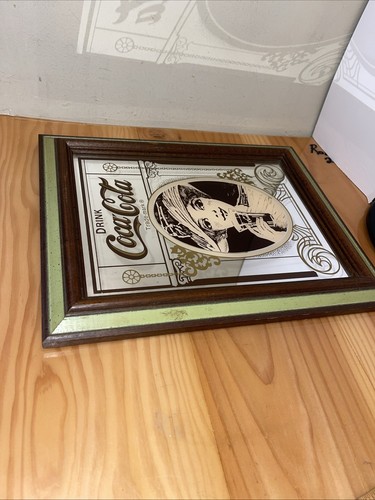Vintage Coca-Cola Werbung Spiegel HILDA CLARK 60er Pub Bar Erinnerungsstücke Dekor 15x12 - Bild 3 von 4