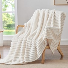 Twin Blanket for Couch Bed 300GSM Soft Warm Fleece Blanket Decorative and...