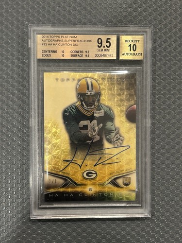 2014 Topps Platinum Superfractor Auto Ha Ha Clinton-Dix 1/1 BGS 9.5 Rookie RC - Picture 1 of 2
