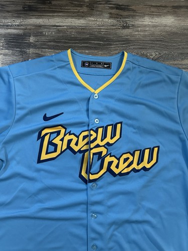 Jacob Misiorowski City Connect Jersey DEBUT NUMBER MLB Milwaukee Brewers LARGE - Bild 2 von 7