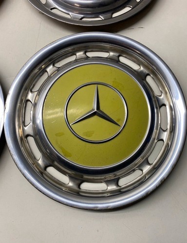Mercedes W115 W123 W116 W108 Radkappen Radkappe 14 Zoll 618 Mimosengelb Gelb - Bild 2 von 6