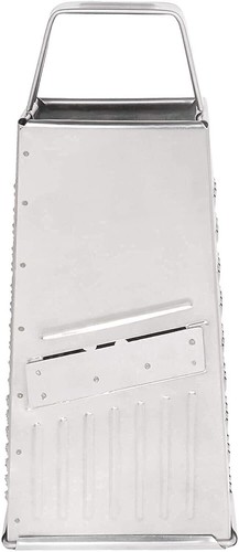 Stahl 5 in 1 Reibe und Schneider mit 4 Seiten für Käse, Gemüse (Silber) - Bild 4 von 8