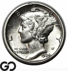 1934-D Mercury Dime, Blast White Choice BU++