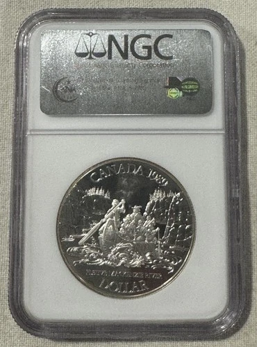 1989 MACKENZIE RIVER CANADA DOLLAR - NGC PF69 ULTRA CAMEO - 50% SILVER