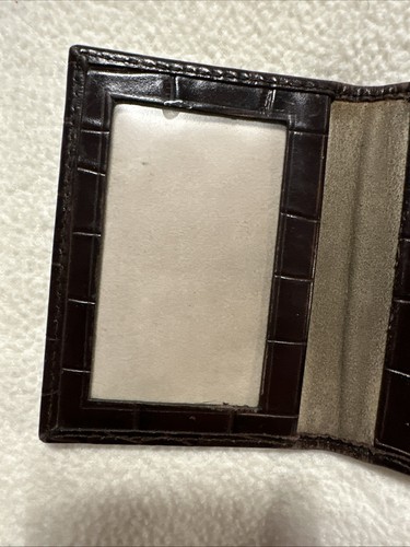 Aspinal of London Brown Genuine Leather Bifold Card Wallet ID Holder Bag - Picture 12 of 14