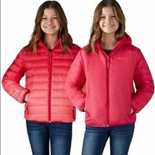 Eddie Bauer Girls' Reversible Hooded Down Jacket