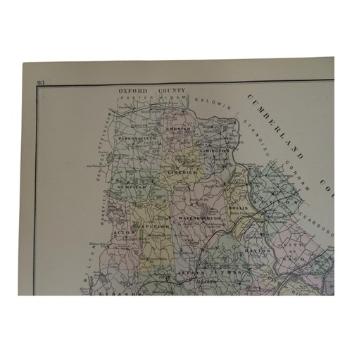 Antique Map 1884 City of Calais & York County from Atlas of State of Maine Colby - Picture 13 of 18