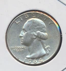 1964-D Washington 90% Silver Quarter, Circulated/Ungraded, Nice Coin