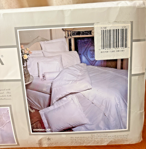 Charisma by Fieldcrest Supima Baumwolle Bett QUEEN Flachbettlaken 310 Charisma Spitze Punkte - Bild 3 von 6