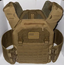 RTS Tactical XL Vest OPSEC Advanced Quick Release Plate Carrier Coyote Tan New