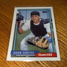 Jason Varitek 1992 Topps Update USA Rookie Card #123T Boston Red Sox