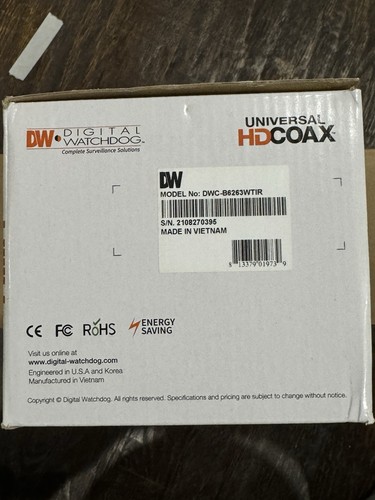 Dwc-b6262wtir - Digital Watchdog 2.1MP Weather Resistant Bullet Camera Silver - Picture 3 of 4
