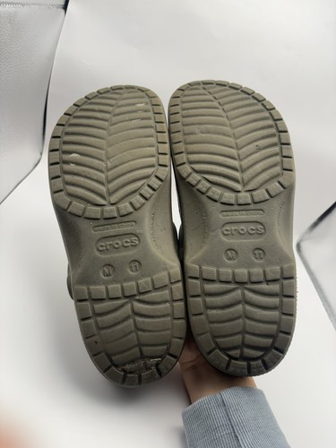 Zoccolo uomo Crocs Bogotà in pelle marrone taglia 11 - Foto 5 di 6