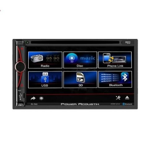 Power Acoustic PD-7002 - 2-Din Source Unit W/Phonelink, Bluetooth & 7In Lcd