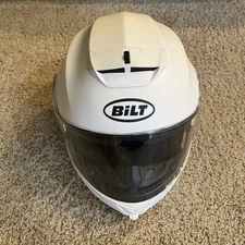 BILT Techno 2.0 Evolution Bluetooth Intercom White Modular Helmet Size Medium