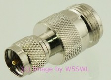 W5SWL Premium Series Mini-UHF Male to N Female Coax Connector Adapter