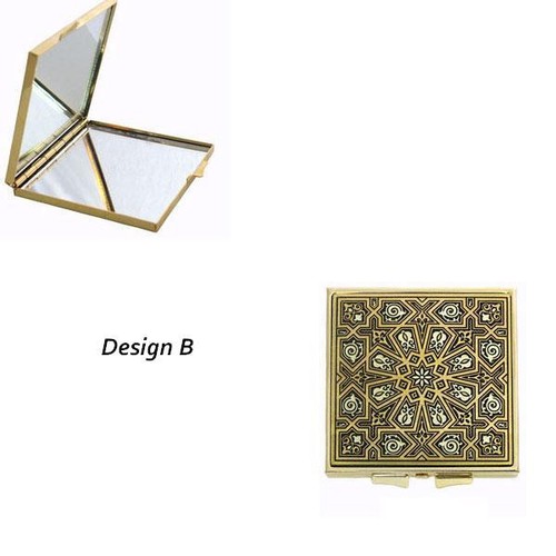 Damaskus Gold Kompaktspiegel geometrisches Design von Midas von Toledo Spanien 8550 - Bild 5 von 5