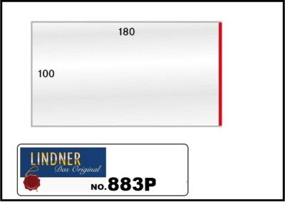 LINDNER 883P Clear Sheet Sleeves 180x100mm For FDC Letters