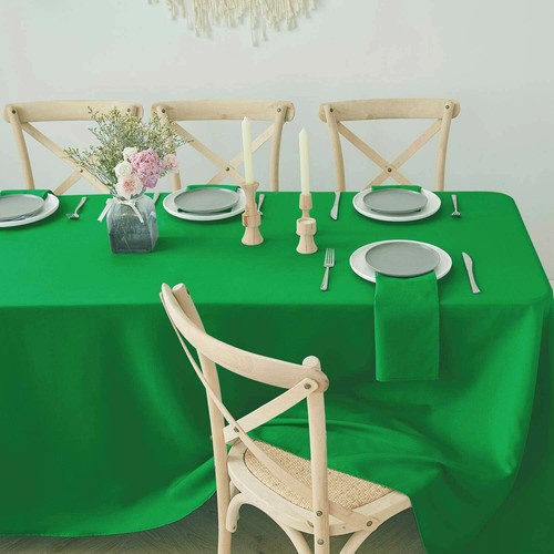 Rectangle Polyester Tablecloth 200GSM Wedding Event Party Banquet Tableware - Picture 42 of 50