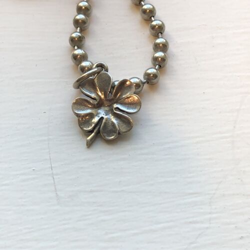 Charm James Avery argento sterling 4 foglie quadrifoglio 925 fortuna irlandese con collana - Foto 6 di 8
