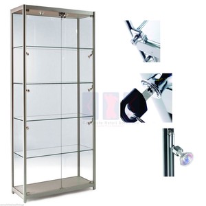 New High Class Aluminum Glass Tower Display Cabinet Shop Home