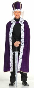 Forum-Novelties-King-Robe-amp-Crown-Set-Purple-Adult-Mens-Halloween-Costume-61300